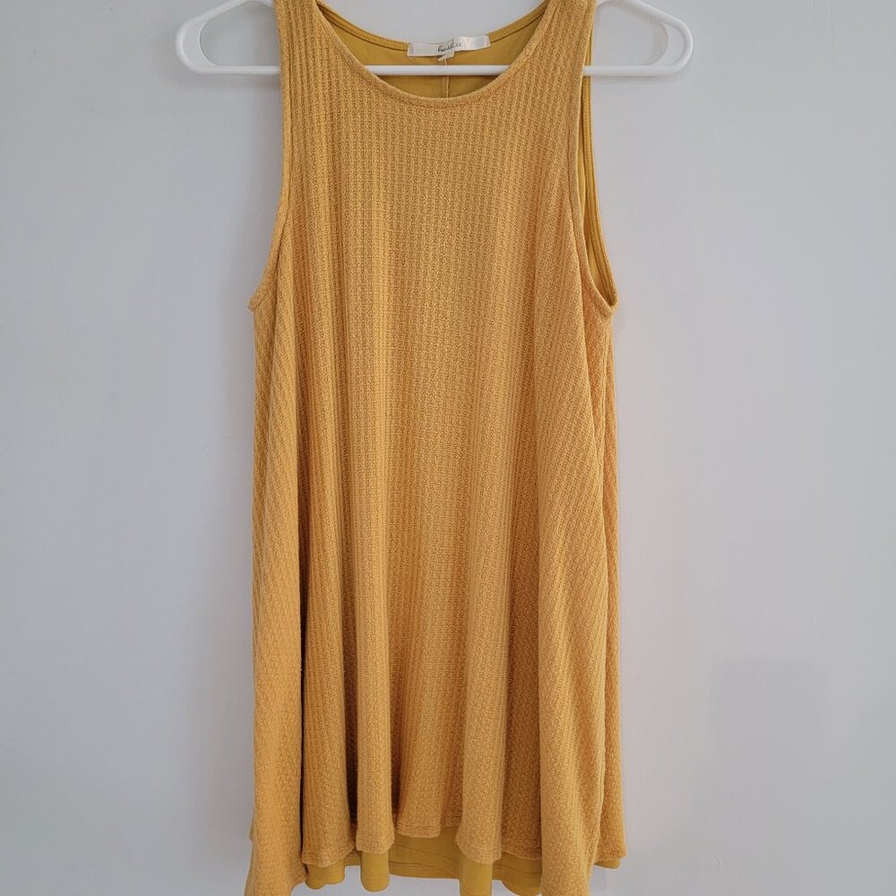 Honestee Yellow Knit Dress Medium